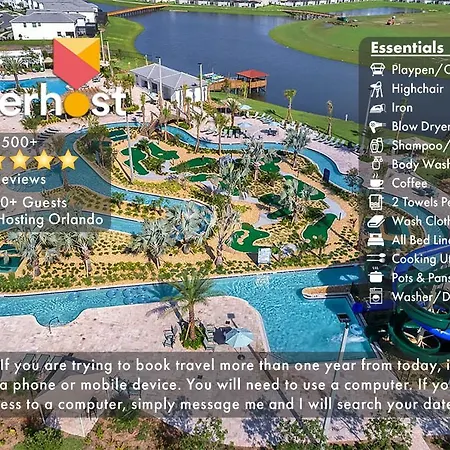 A - New 4 Bedroom Home - 5 Miles To Disney - Free Water Park - Private Pool